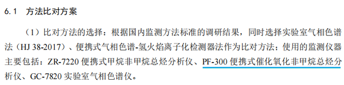 《固定污染源废气总烃、甲烷和非甲烷总烃的测定便携式催化氧化-氢火焰离子化检测器法》